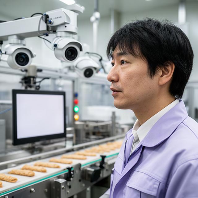 食品工場の画像検査ラインを確認するCTO
