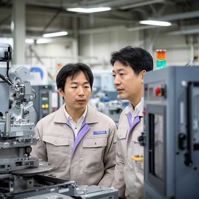 北見の製造現場で設備を確認する代表取締役の専門家